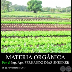 MATERIA ORGNICA - Ing. Agr. FERNANDO DAZ SHENKER - 18 de Noviembre de 2015
